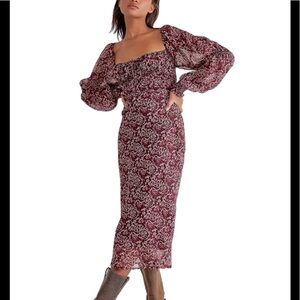 BNWT Stunning!! Free People Floral Midi Dress